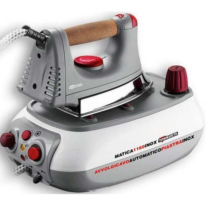 Fer à repasser Termozeta Matica 1160 Inox - 800 W - 35 bar - 09 L - Gris - Termozeta