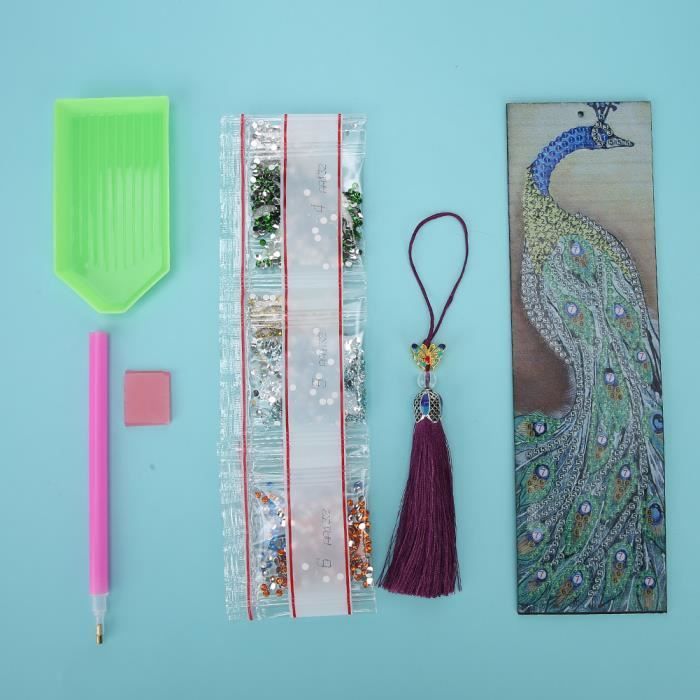 Kit Marque-Page Diamant 5D BNCXDC - 3 Modèles Avec Pompons - Loisir Créatif DIY