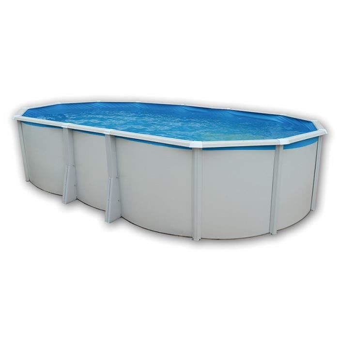 TOI  Piscine hors sol ovale Ibiza Compact en acier - 27500 L - 640  x  366  x  132  cm - Avec syst&egrave;me de filtration (Kit complet 