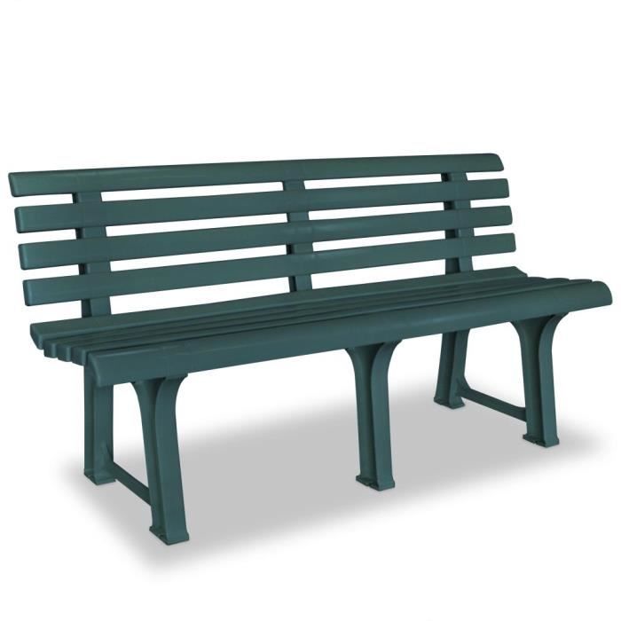 Banc De Jardin En Plastique 145 5 X 49 X 74 Cm Pour Balcon Jardin Patio Vert Achat Vente Banc D Exterieur Banc De Jardin En Plastique Cdiscount