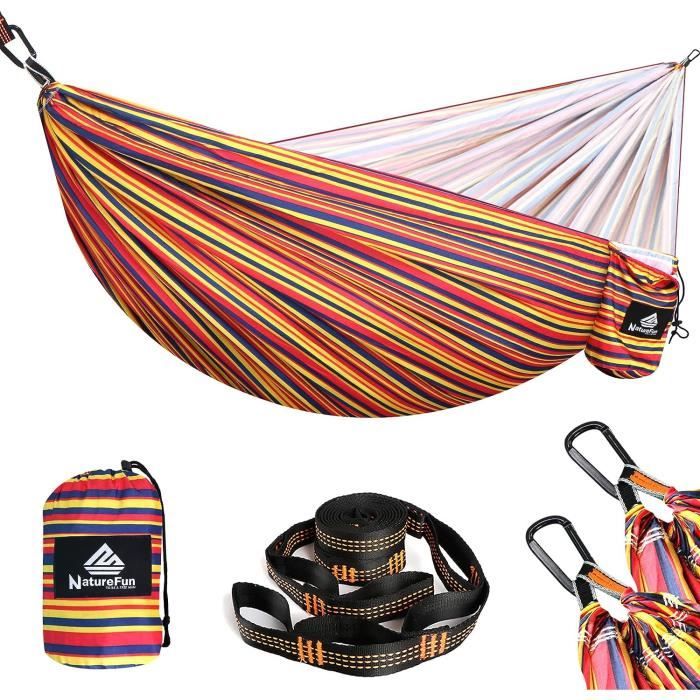 Hamac Double ENO DoubleNest Jaune/Orange - Léger Pour Voyage Et Camping, 290x192cm