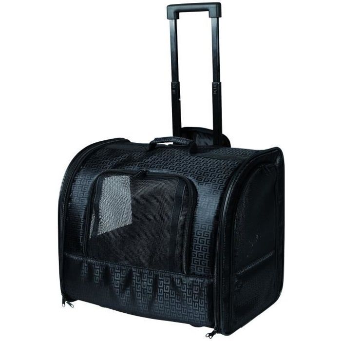 trixie sac à roulettes pour chat et chien - noir - 45 × 41 × 31 cm