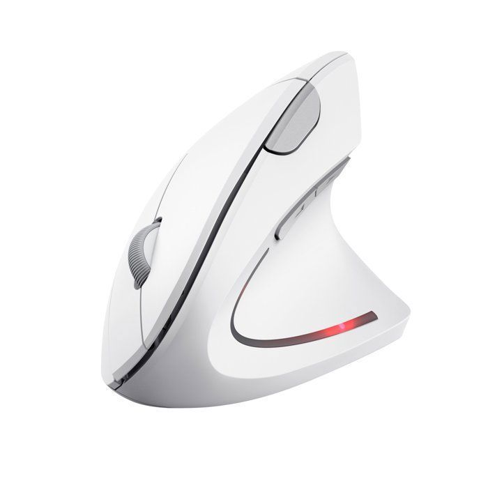 Trust Verto Souris sans Fil Verticale Ergonomique Prévention Syndrome de la Souris et Epicondylite PC / Portable / Mac - Blanc
