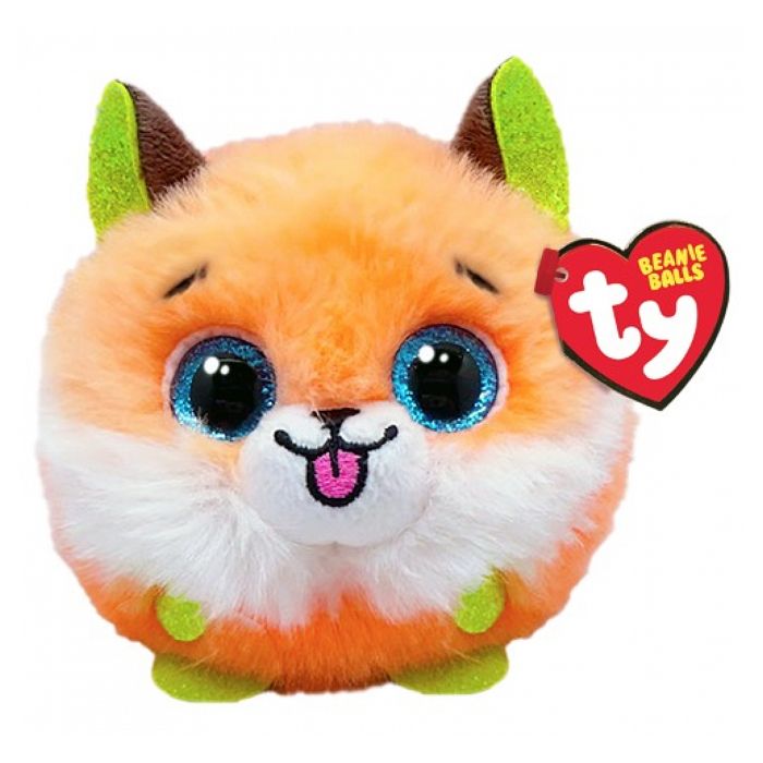 Peluche TY Sherbet Renard 10 cm Yeux bleus pailletés