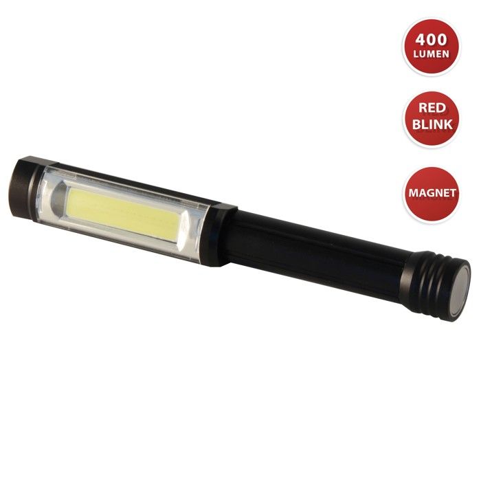 Lampe torche - VELAMP - BIG DADDY - COB LED 3W - Aimant & clip - 3 modes + feu rouge clignotant Lampe torche - VELAMP - BIG DADDY - COB LED 3W - Aimant & clip - 3 modes + feu rouge clignotant