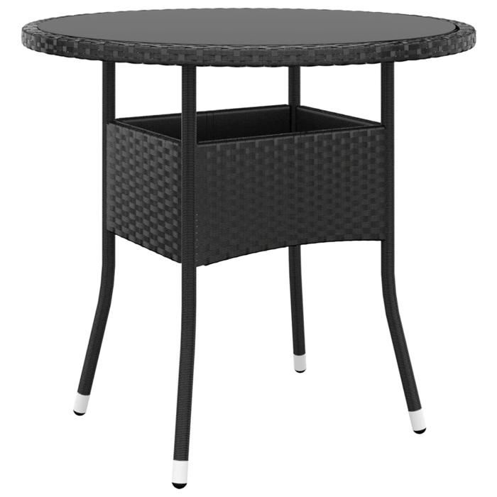Vidaxl Table de jardin Noir - vue 1