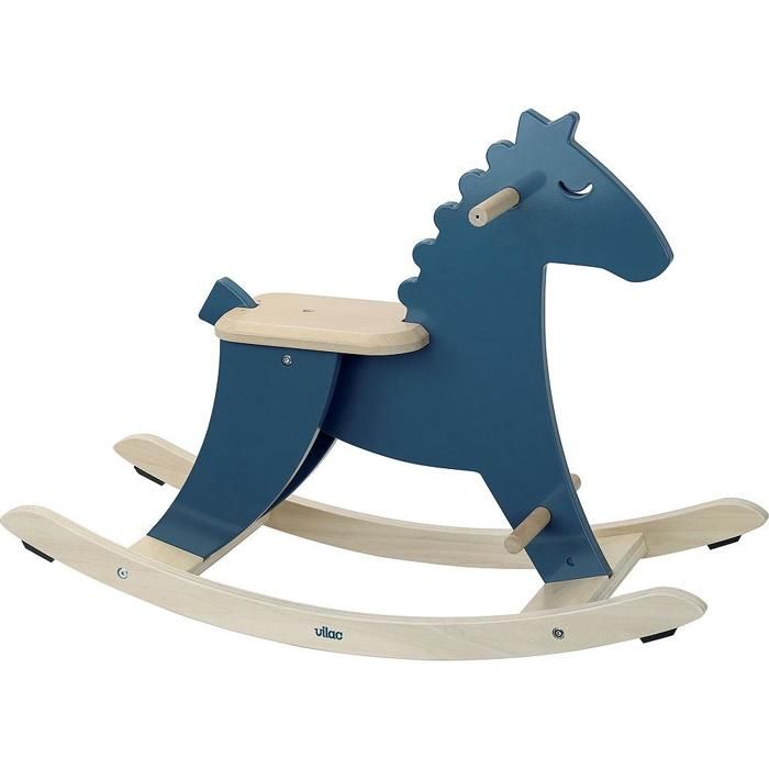 Cheval bascule en bois Hudada bleu paon de VILAC Cdiscount