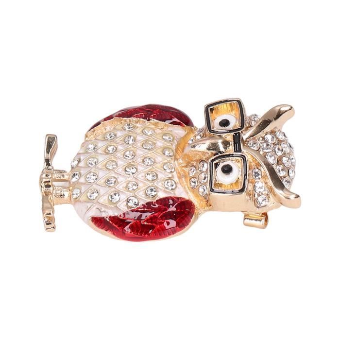Lot de 7 broches en cristal pour homme et femme Style antique Fantaisie En forme d/'animal mignon Cadeau Strass colorés Broche fantaisie