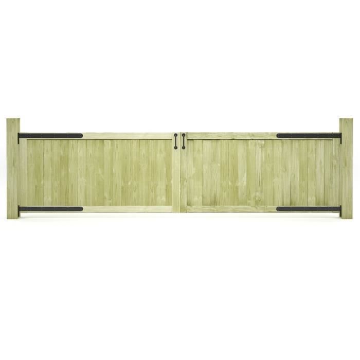 Portillon De Jardin En Pin Imprégné 100x125 Cm - Design Arqué, Bois Massif Rustique