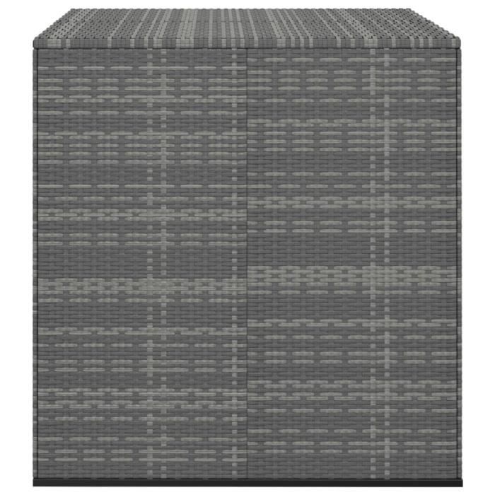 hua - coffres de jardin - boîte à coussins de jardin résine tressée 100x97,5x104 cm gris - yosoo - dx1350