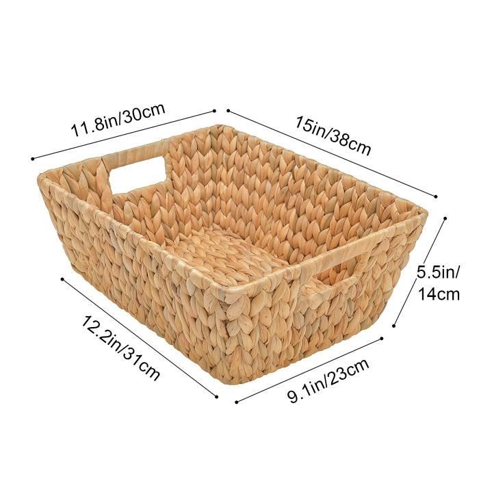 Paniers de Rangement en Osier à La Main en Osier Poly Rotin Étagère Paniers D' étagère Décoratif Paniers de Rangement en Osier à La Main en Osier Poly Rotin Étagère Paniers D' étagère Décoratif
