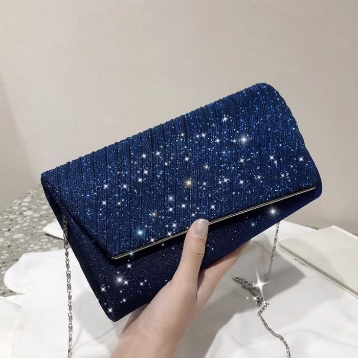Pochette soiree bleu shop