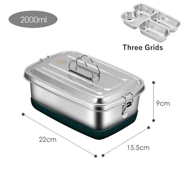 Lunch Box Isotherme Portable En Acier Inoxydable, 4 Récipients Isothermes Pour Repas Avec Sac