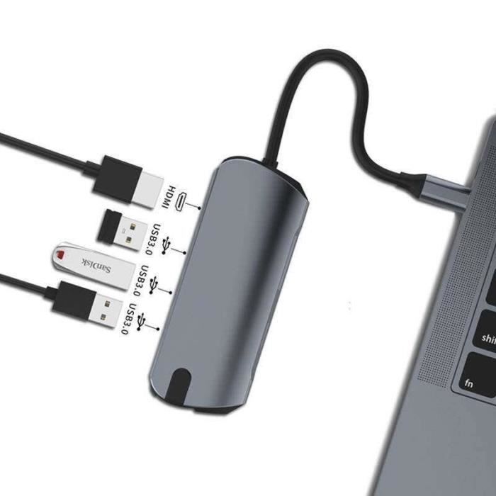 Station D'Accueil USB-C Pour Téléphone - Support De Bureau Chargeur Type C - Noir
