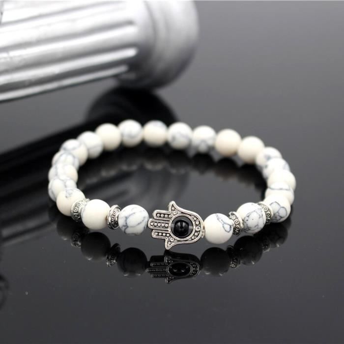 Cubahop multicouche Hamsa perle empilable coloré love Bracelet
