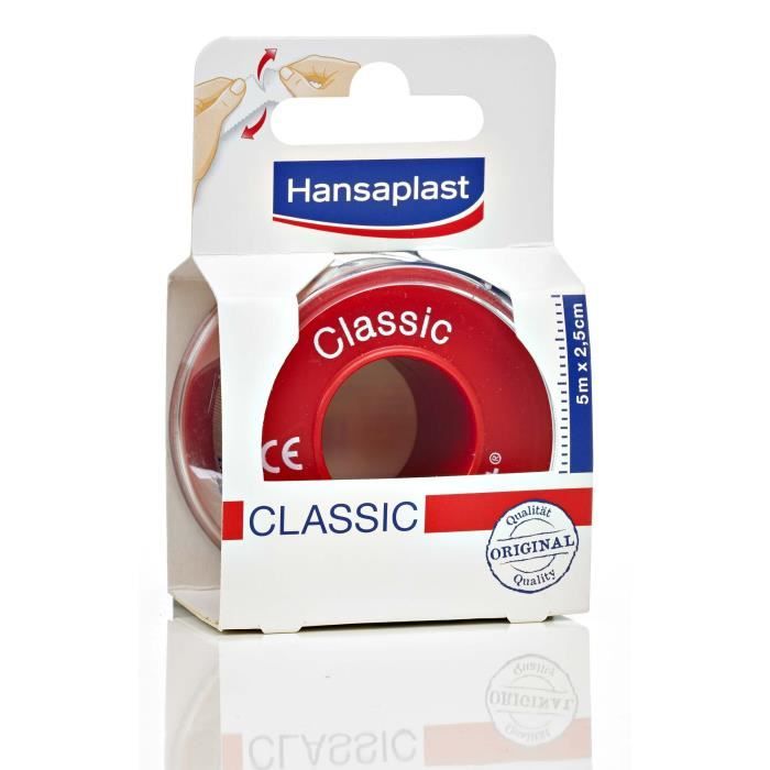 HANSAPLAST Rouleau de sparadrap CLASSIC L5 m x 2,5 cm Cdiscount