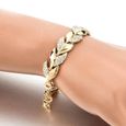 Bracelet Femme LCC® Bracelet Feuille d'or 18 carats Bijoux de Mariage Mode européenne et américaine Bracelet Diamant Femme-1