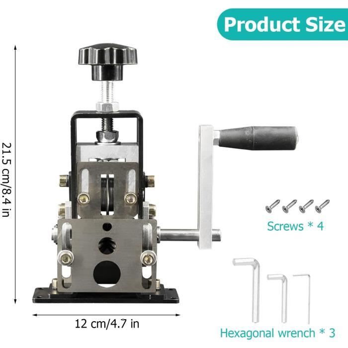 Pince A Denuder Machine à Dénuder Manuelle - VEVOR - Câbles Manivelle 1,5-38 Mm Éplucheur Câble Pour Récupération Cuivre