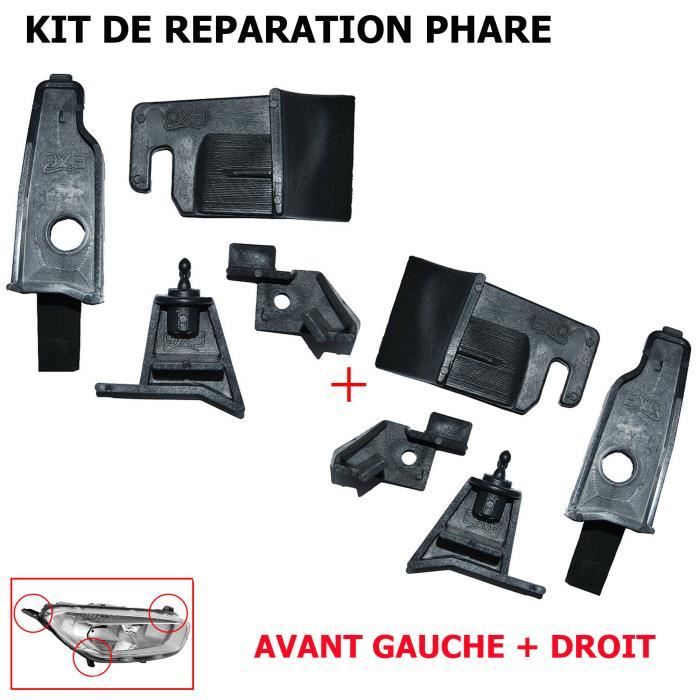 Kit Réparation Pattes Fixation Phares Avant Gauche + Droit Pour Renault Mégane IV Dès 2015 - Clips Optiques Neufs Et Solides
