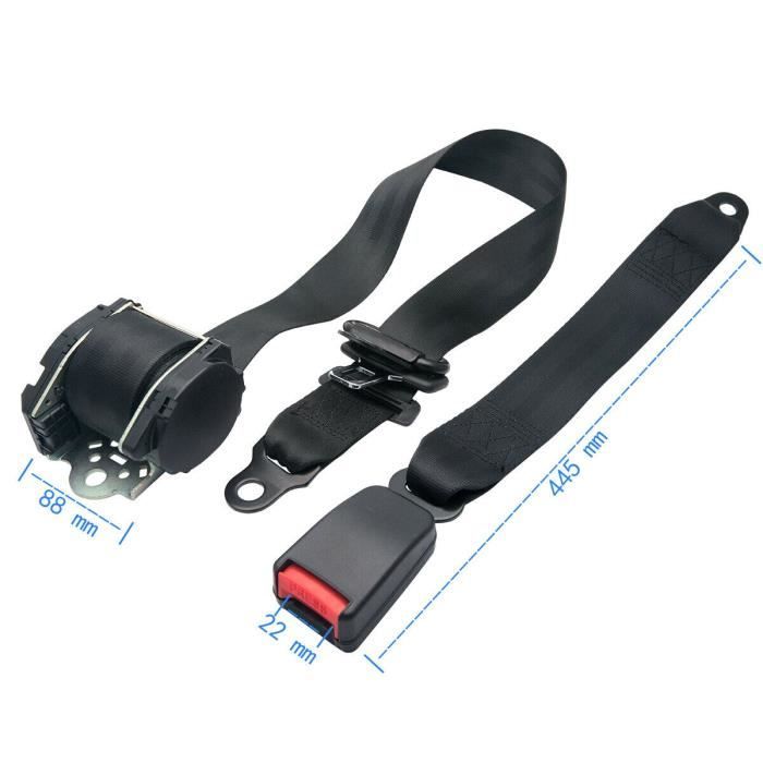 Ceinture de Sécurité 3 Point Rétractable - Réglable Universel Voiture Siège  3.3M - Cdiscount Auto