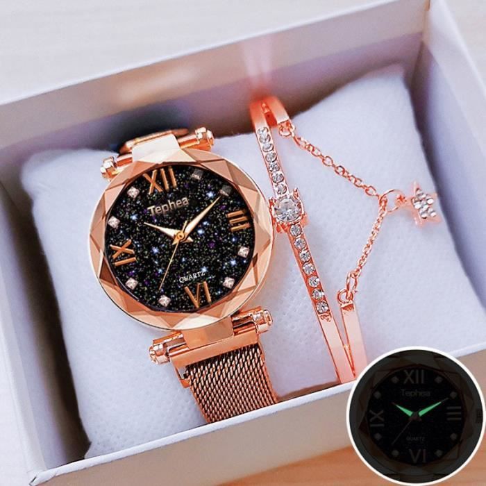 Montre avec shop bracelet magnetique