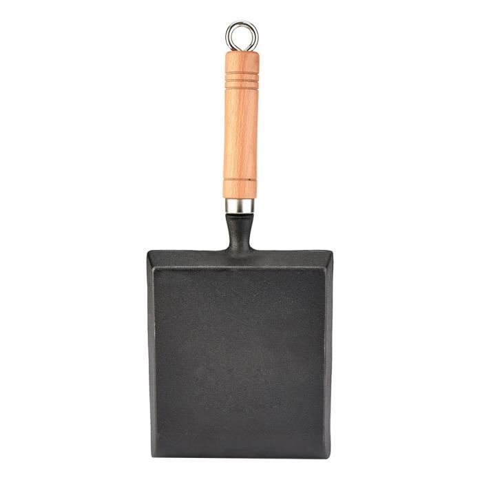 Poêle Tamagoyaki Japonaise En Fonte 23x18cm Avec Poignée Bois - YYMIYU