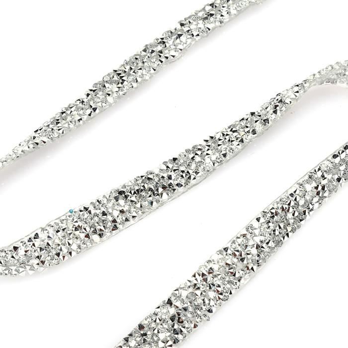 AHANDMAKER 2 Yards Garniture Franges Strass Perles Pour Décoration Maison Et Mariage