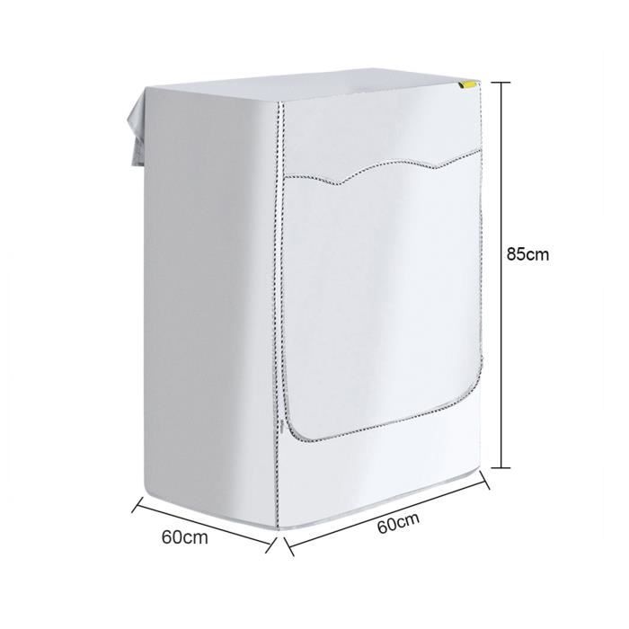 Housse de machine à laver GOTOTOP - Étanche et anti-poussière - Fermeture à  glissière - Blanc - Cdiscount Electroménager