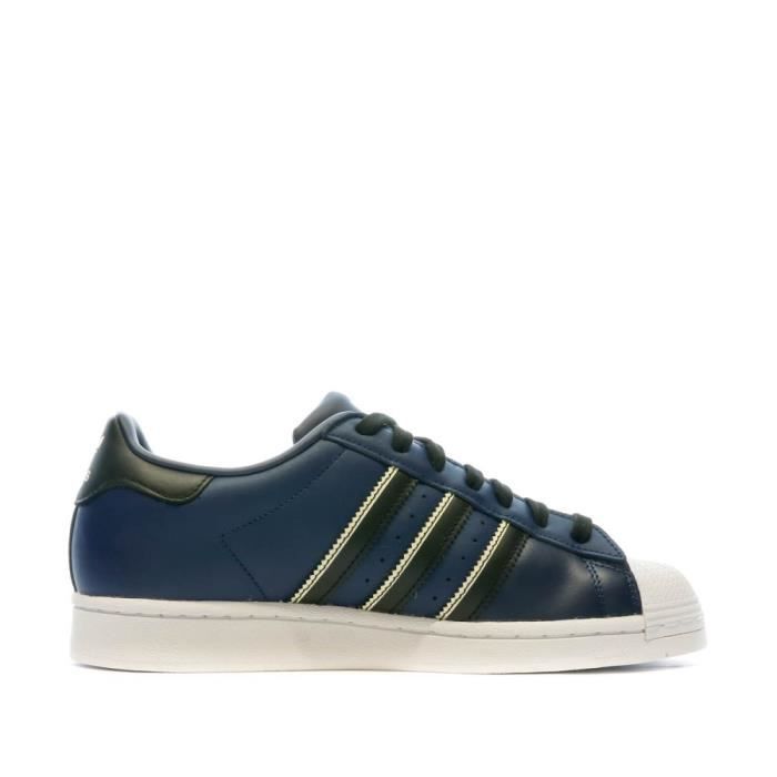Baskets Homme ADIDAS ORIGINALS Superstar Bleu Cuir Lacets