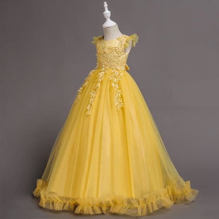 Robe jaune longue mariage discount