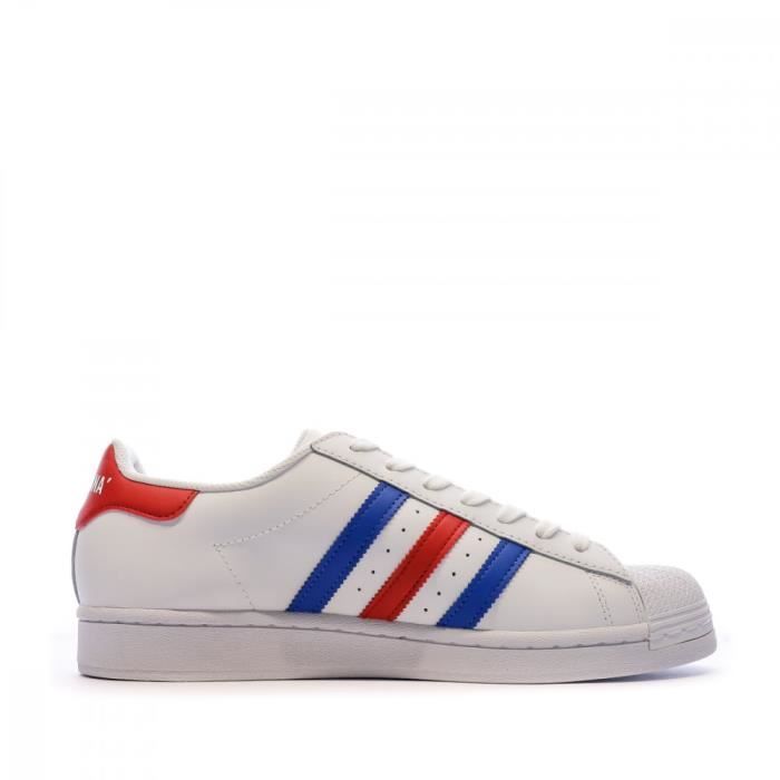 Adidas superstar bleu blanc rouge homme discount