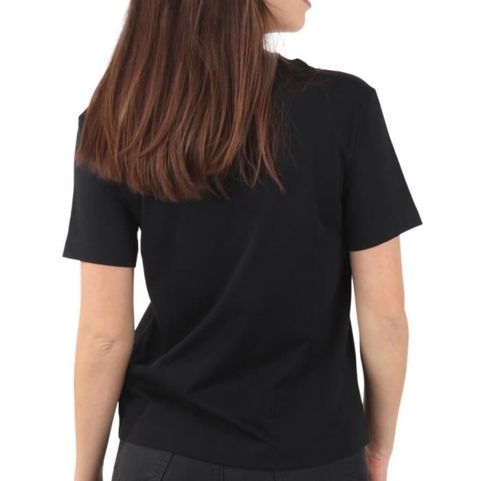 T shirt Noir Femme Vans Boxy Black Cdiscount Pr t Porter