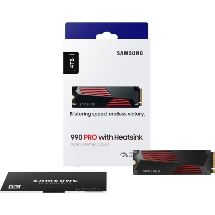 Samsung SSD 990 Pro NVMe M.2 Pcle 4.0, SSD Interne, Capacité 2 To