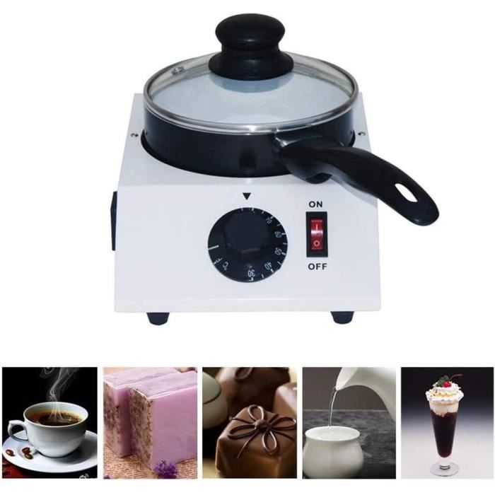 Pot À Fondue Électrique 40W, Fondoir À Chocolat Avec Tempe 30~85 °C/86~185 ℉, Chauffe-Chocolat, Fondant Les Bonbons Au Chocolat, Machine À Fondue Chauffante – 4 Outils De Cuisson