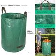 Sacs à déchets de jardin – 500 litres – Sacs de jardin robustes avec poignées, sacs réutilisables pour ramasser les déchets de[138]-2