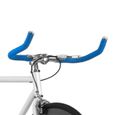 cyclingcolors 2x Ruban de cintre vélo ruban de cintre mousse confort EVA adhésif bouchon chromé cycle route fixie, bleu-2