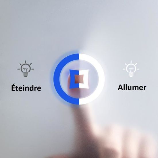 Miroir Salle De Bain LED 80x60cm - Éclairage 3 Couleurs, Interrupteur Tactile Et Mémoire | EMKE
