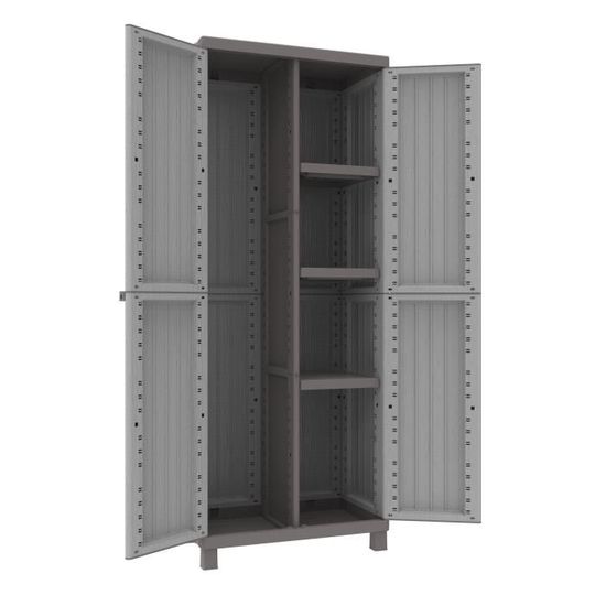 Bricolage Organisation Des Placards 89 7 X 53 7 X 180 Cm Terry Jumbo 2900 Uw Armoire Haute En Plastique Xl Tuttopiani Gris