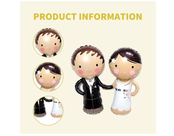 Just Married Decoration Mariage - Ensemble De 41 Pièces, Métallique - Ballons, Bannière, Décoration De Gâteau, Mul BALLON DECORATIF - Maison