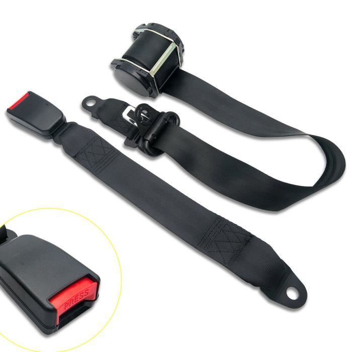 Generic Ceinture de sécurité universelle à trois points, ceinture de  sécurité de voiture réglable, avec accessoires à prix pas cher