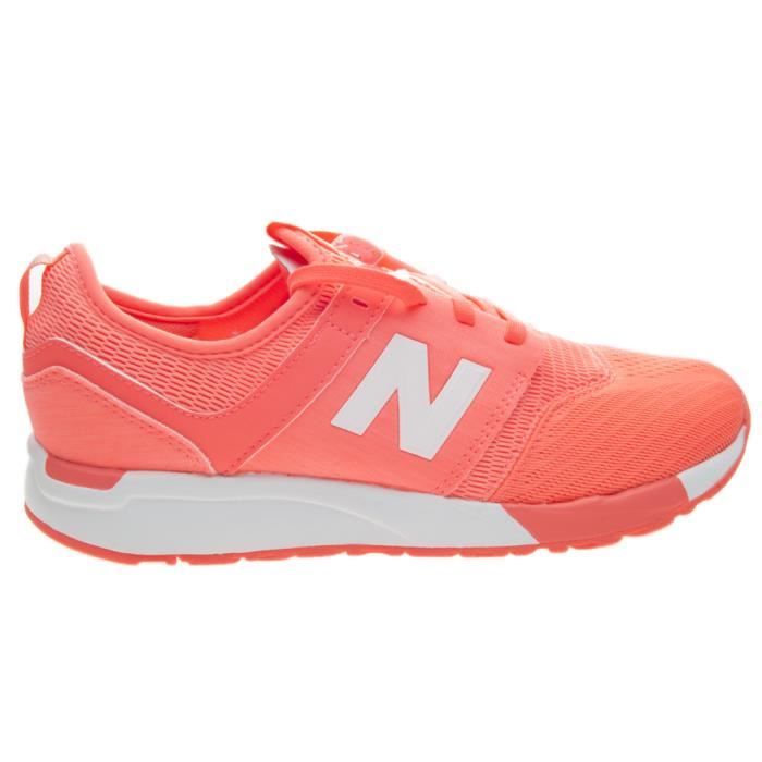 Basket New Balance KL 247 Enfant Rose Lacets Mixte Textile Plat Rose Cdiscount Chaussures