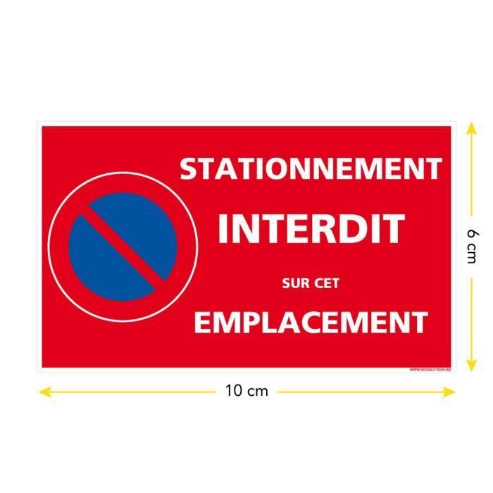 Autocollants Stationnement Interdit - Lot De 50 - 14,8x5cm - Pour Pare-brise Ou Porte De Garage