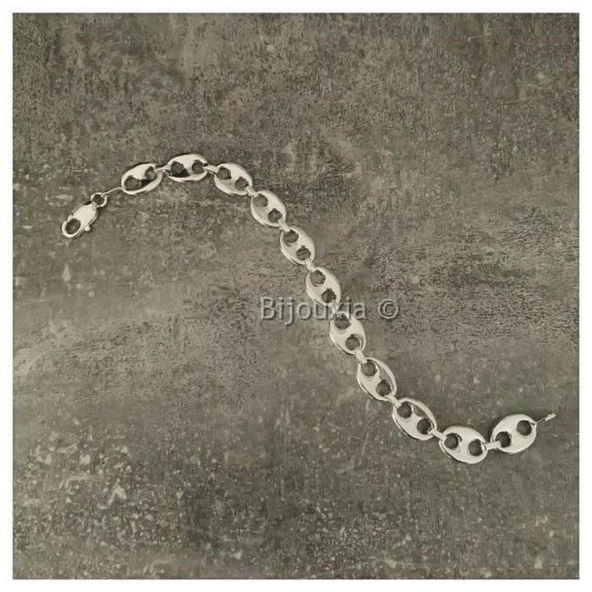 Bracelet Maille Gourmette Large 22CM x 1CM Argent Massif 925//1000 Bijoux MIXTE
