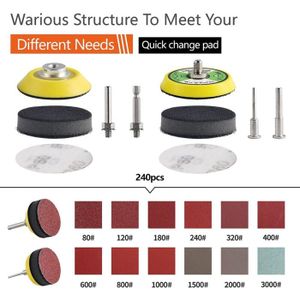 Kit Ponçage 82 Pièces Pour Multi-Outils Oscillants - Compatible Bosch, Fein Et Plus - Tampons Abrasifs Variés