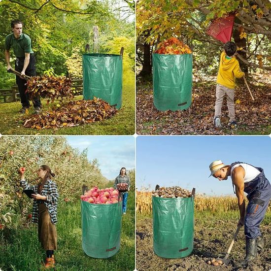 Artillen Sacs de jardin réutilisables 125 L pour déchets de jardin (50
