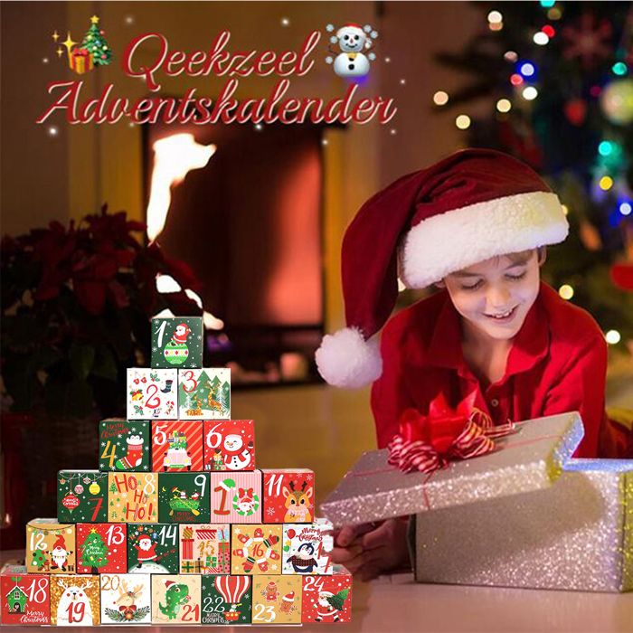 Lot De 24 Boîtes Cadeaux Calendrier De L'Avent Train - Avec Autocollants Numérotés Et Clips - DIY Noël Pour Enfants - 9