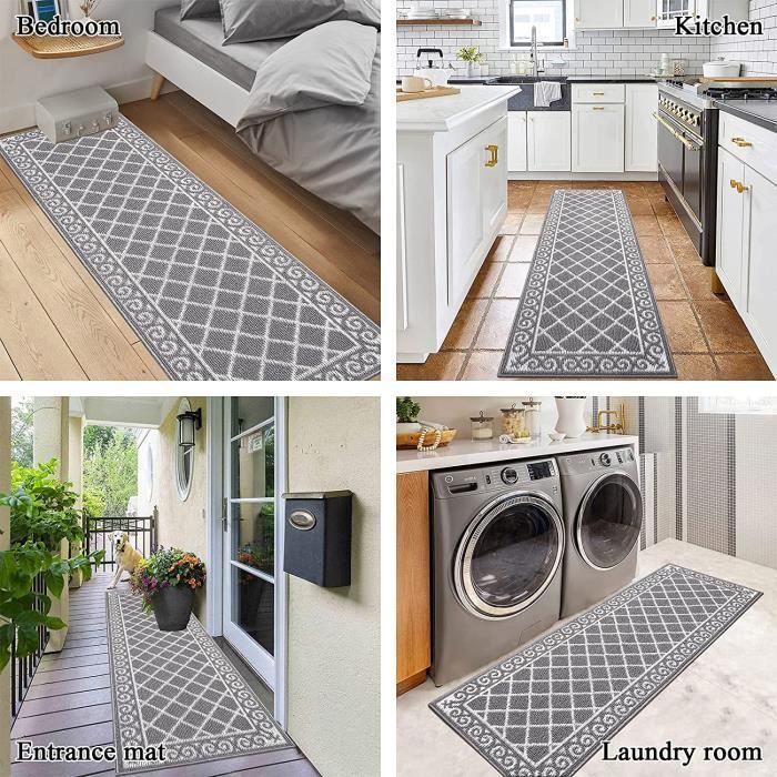 Tapis De Couloir/cuisine Sur Mesure - 50x300 Cm, Lavable En Machine, Antidérapant, En Polyester, Pour Entrée, évier, Etc. - 7