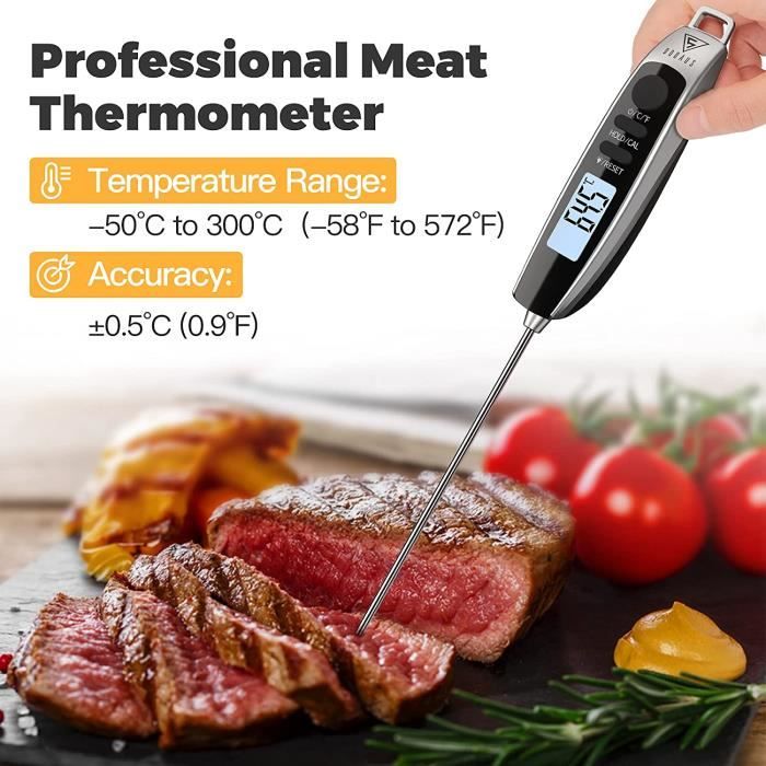 DOQAUS Thermomètre Cuisine, 3s Lecture instantané Thermomètre