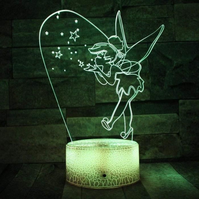 Lampe LED 3D Fée Clochette – UNICORNDOLL