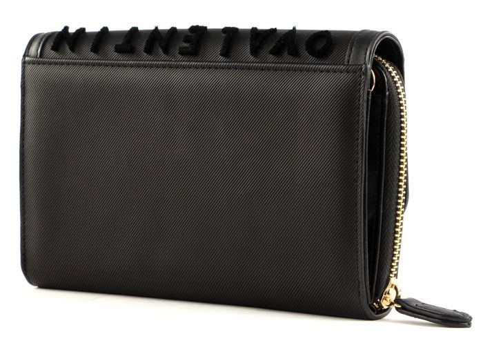 VALENTINO Porte monnaie noir pour femme Concorde Wallet with Shoulder Strap Nero 110741 noir Cdiscount Bagagerie Maroquinerie